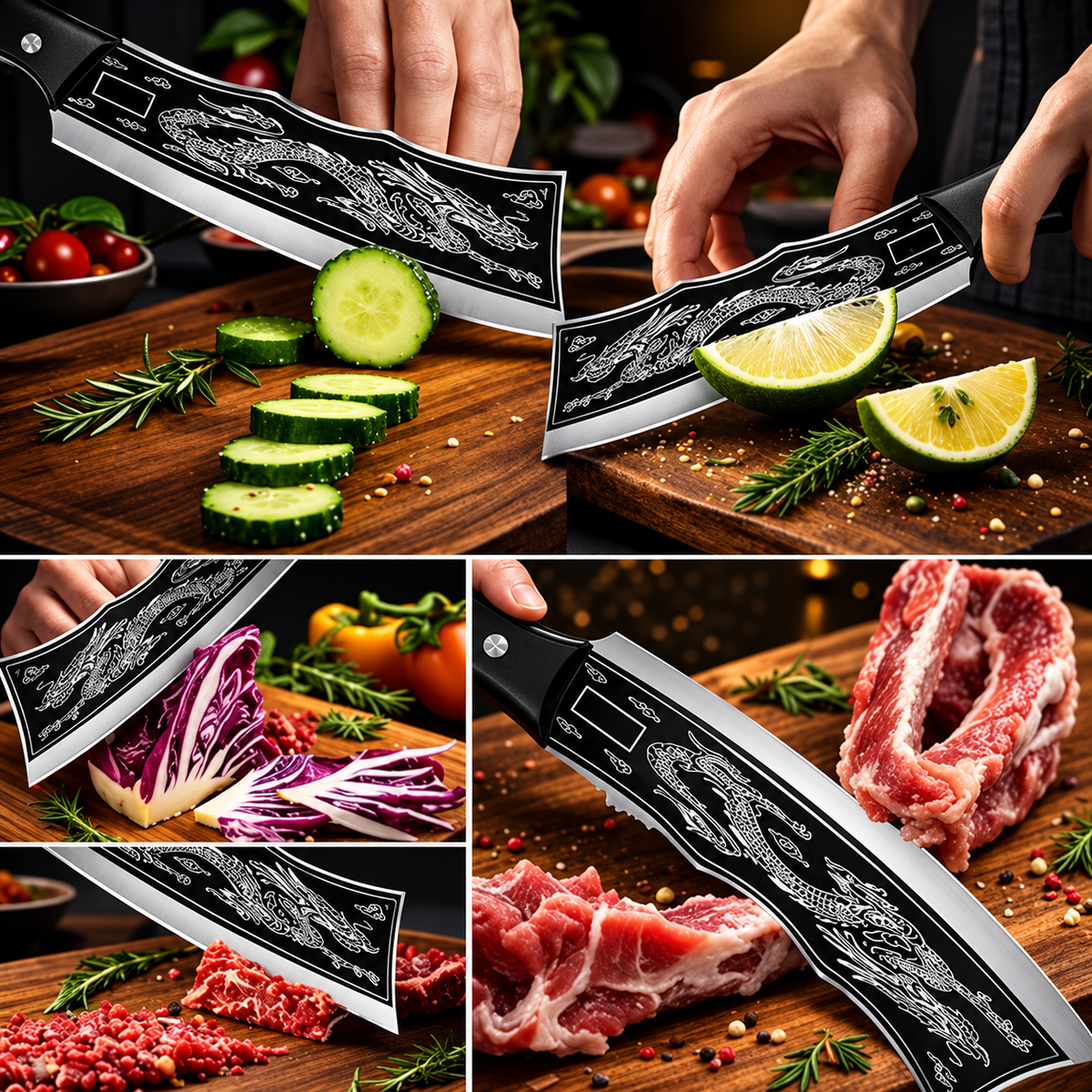 Dragon Knife For Meat & Vegetable Cutting